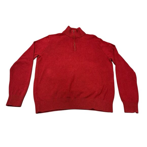 Gap Men’s XL Red Half Zip Sweater Pullover Classic Heritage 100% Durable Cotton - Picture 5 of 12